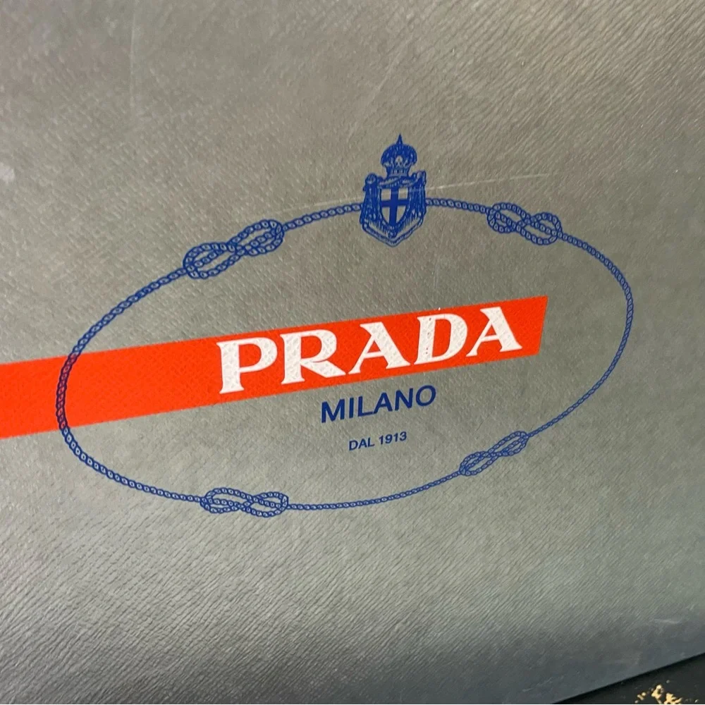 Prada Gray Box with Red and Blue Details - Picture 2 of 7
